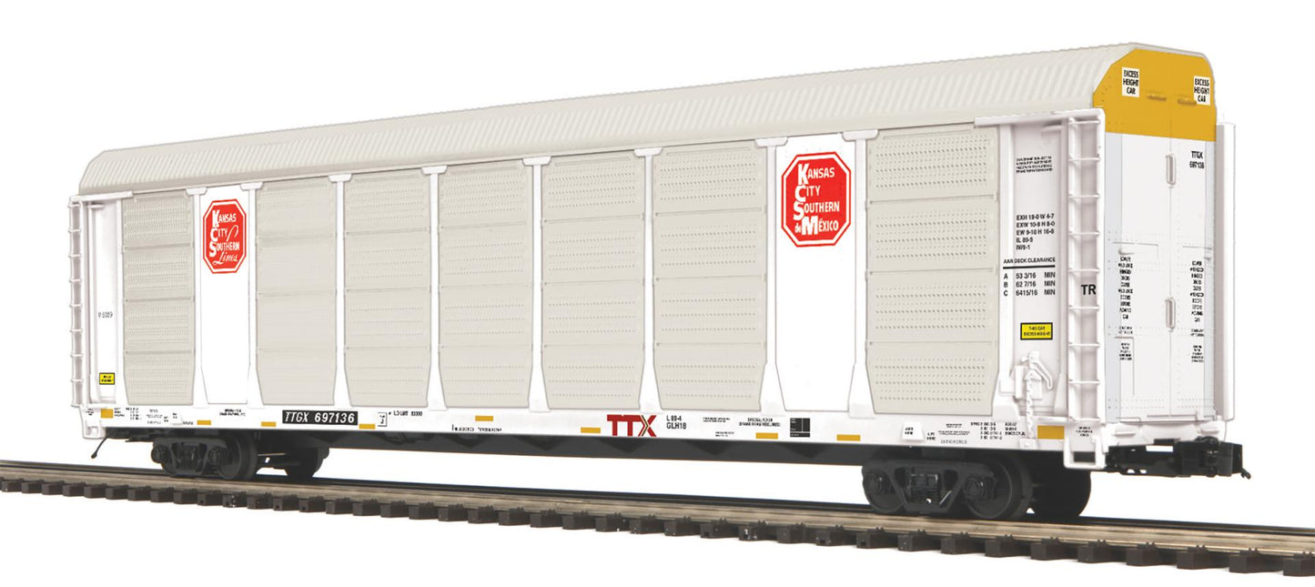 MTH 20-95820 O Scale Premier Kansas City Southern Corrugated Auto Carrier