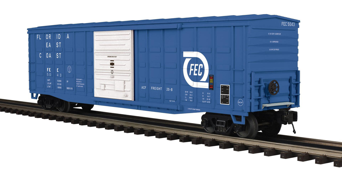 MTH 20-99566 O Scale Premier Florida East Coast 50’ Waffle Box Car