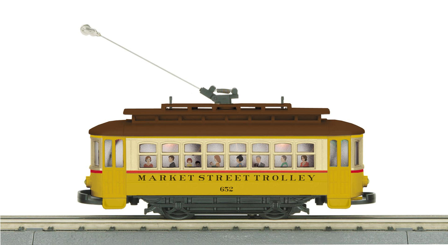 MTH 30-5258 O Gauge RailKing Market Street Bump-n-Go Trolley