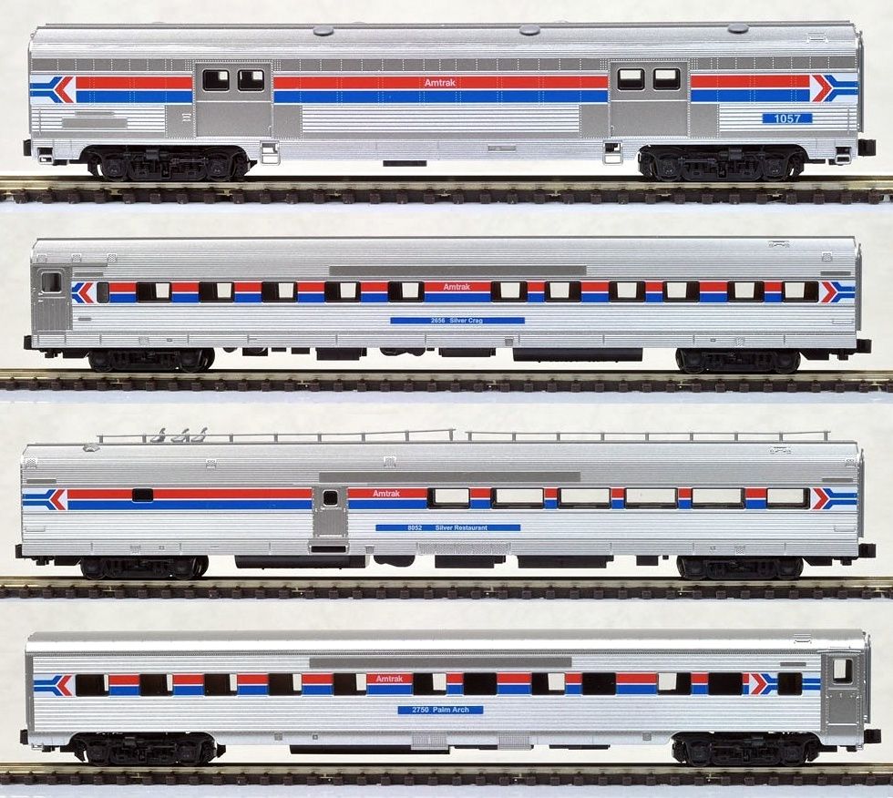 Kato 106-1971 N Scale Amtrak Rainbow Era 8-Car Passenger Set