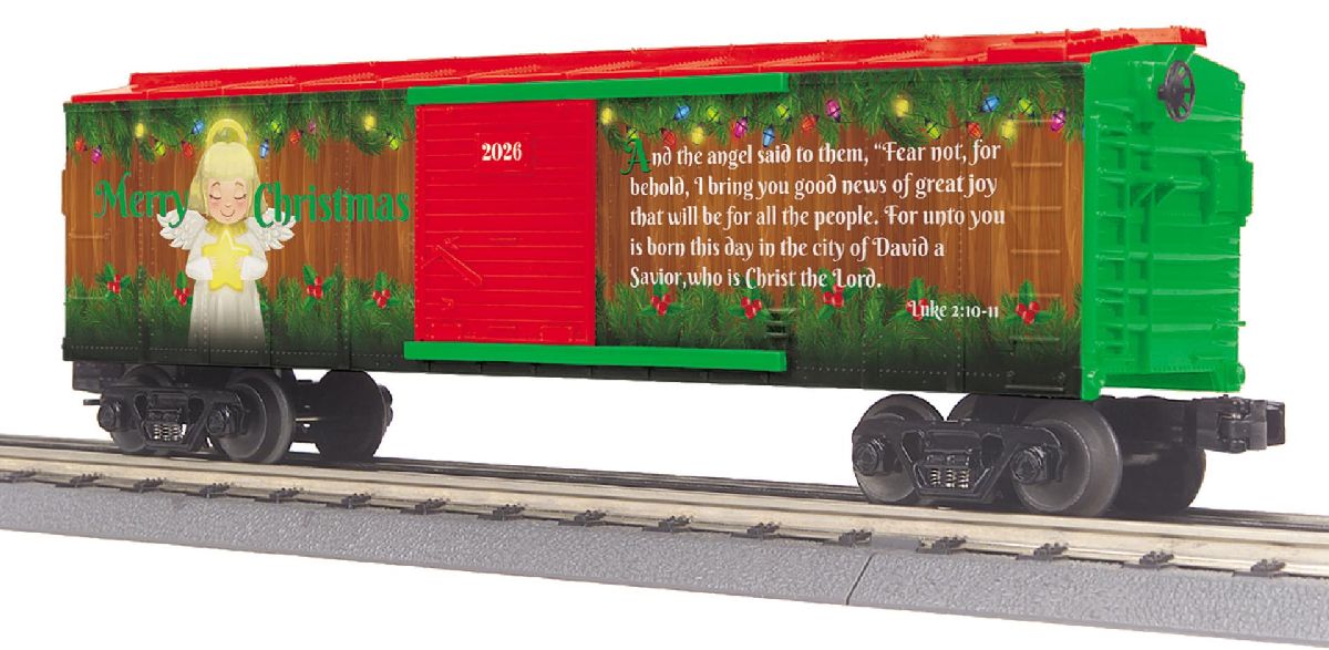 MTH 30-71306 O Gauge RailKing Traditional Christmas Box Car