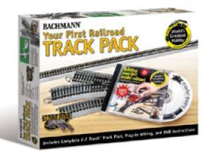 Bachmann 44596 Your First Railroad Track Pack Nickel Silver E-Z Track w/Grey Roadbed