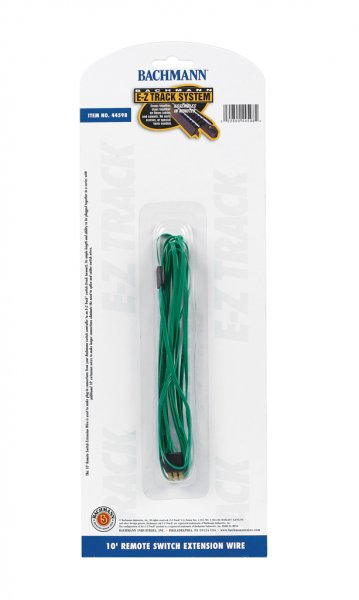 Bachmann 44598 10' Green Switch Extension Wire 1/card