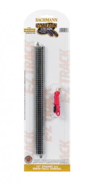 Bachmann 44897 10" Straight Track with Under Track Terminal Nickel Silver Track