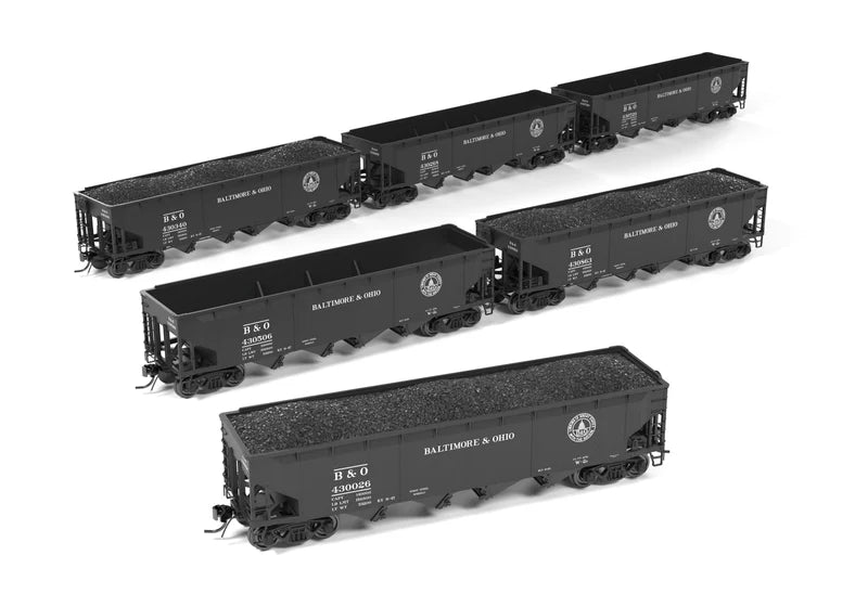 Broadway Limited 10131 HO ARA 70-ton 4-Bay Hopper, B&O W2b, "13 Great States", 6-pack B