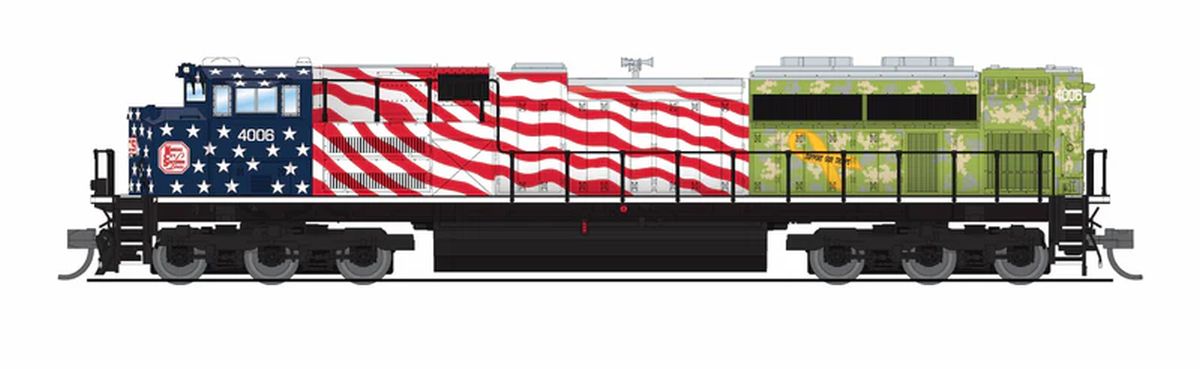 Broadway Limited 9972 EMD SD70ACe, KCS 4006, Veterans Day Salute, Paragon4 Sound/DC/DCC