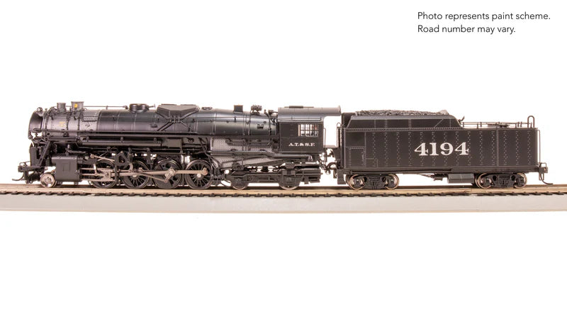 Broadway Limited 7846 ATSF 2-8-4 Berkshire, T1a #4194, 4-axle Tender, Disk Main Driver, No-Sound/DCC-Ready