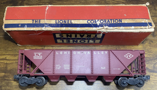 Lionel Post War 6436-25 Lehigh Valley Quad Hopper Red