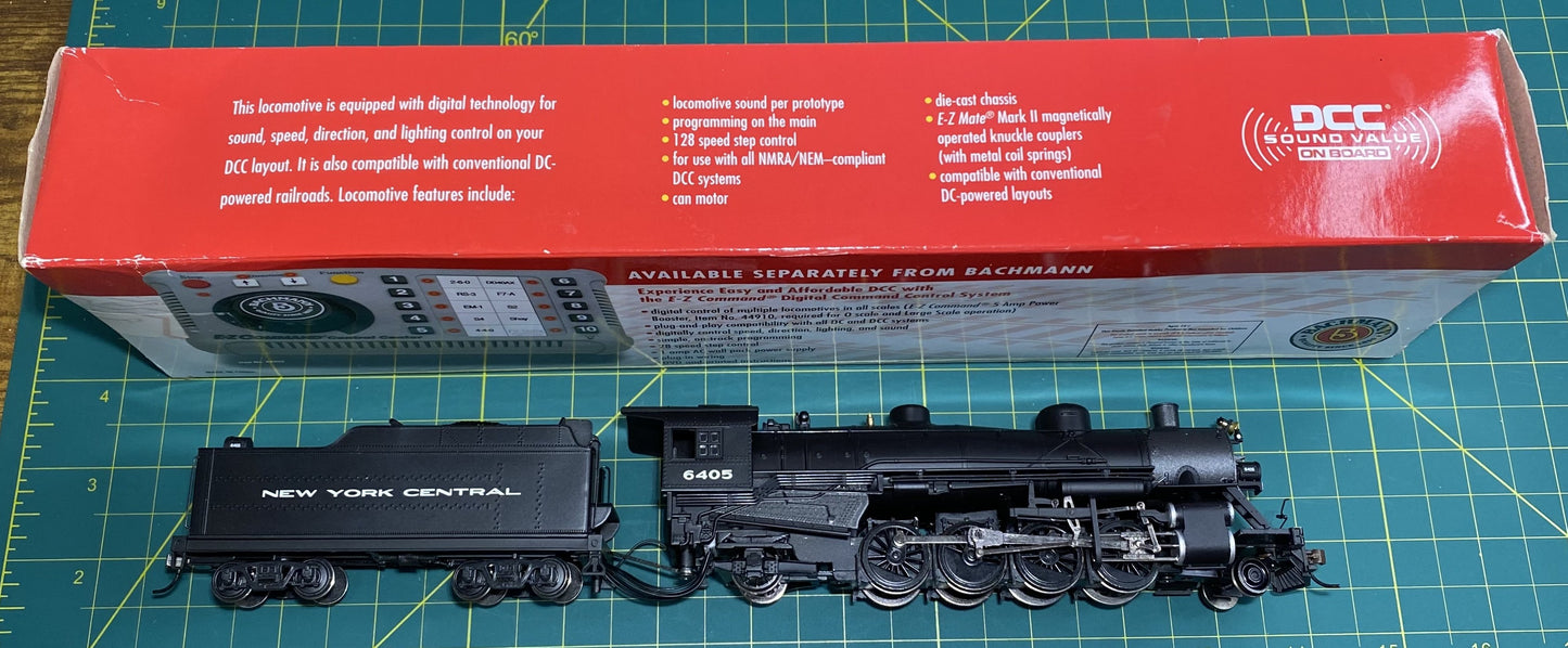 Bachmann 54304 NYC 2-8-2 Mikado Steam Loco w/ Med Tender w/ Sound & DCC HO SCALE NEW