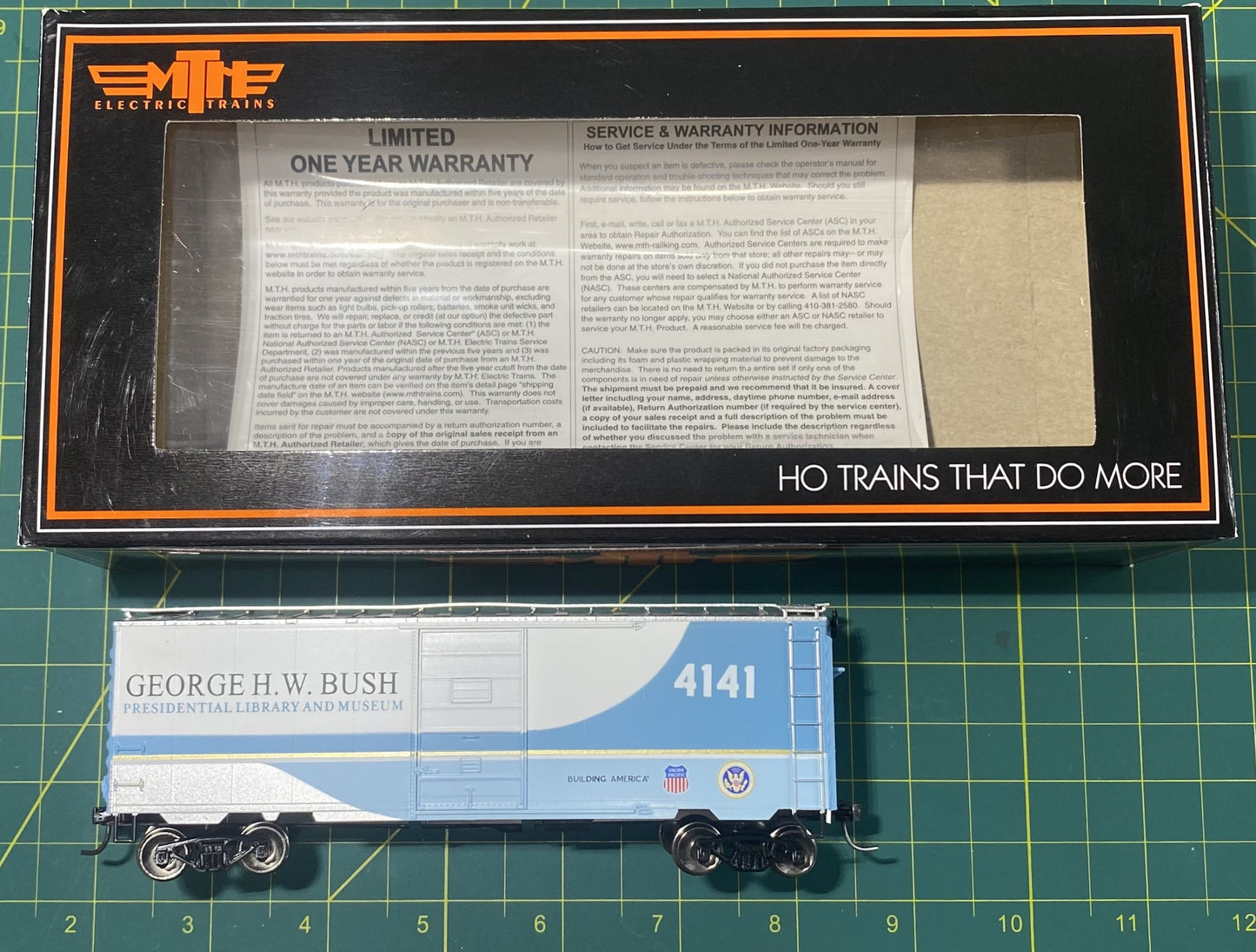 George H. Bush HO Scale MTH 85-74168 HO 40’ PS-1 Box Car