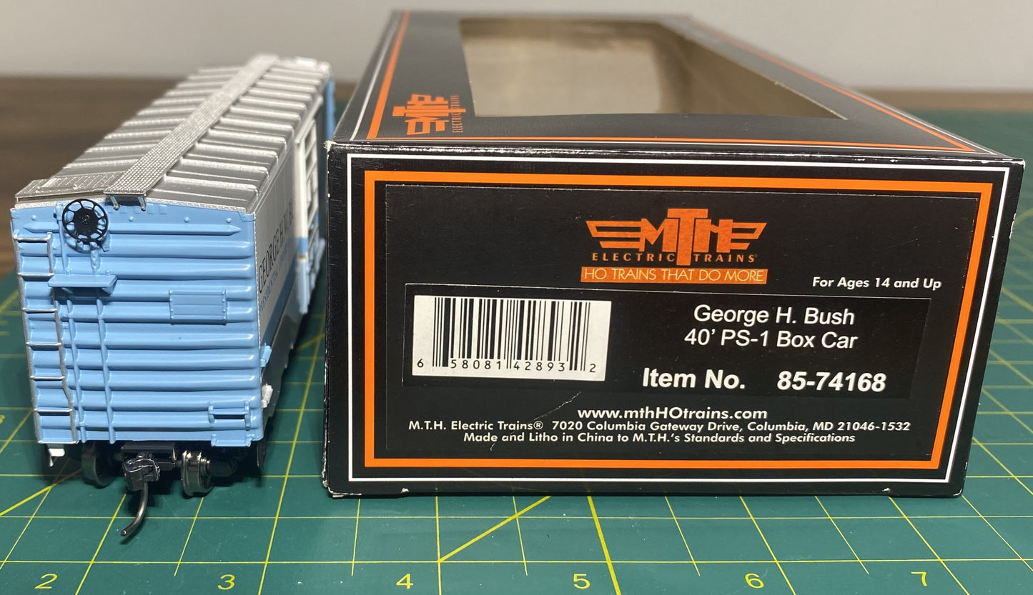 George H. Bush HO Scale MTH 85-74168 HO 40’ PS-1 Box Car