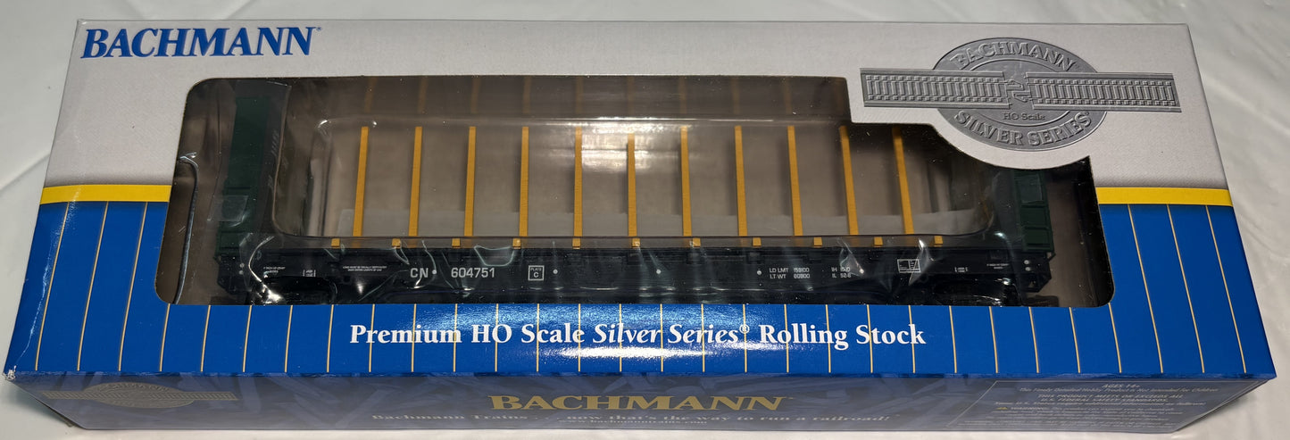 Bachmann 12902 52ft Center-Beam Bulkhead Flatcar Canadian National #604751