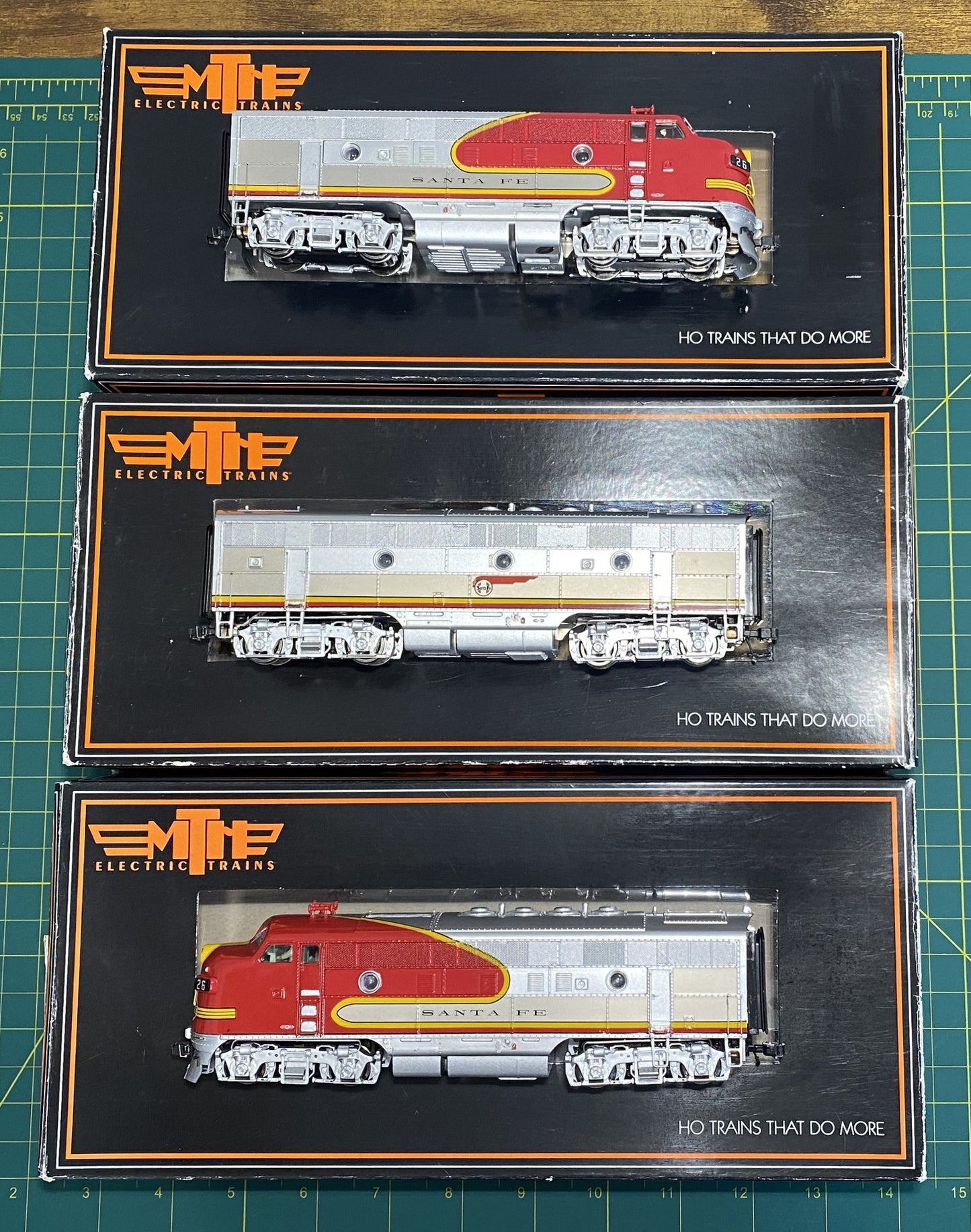 Santa Fe MTH 80-2185-1 HO Scale F-3 A/B/A Set With Proto-Sound 3.0