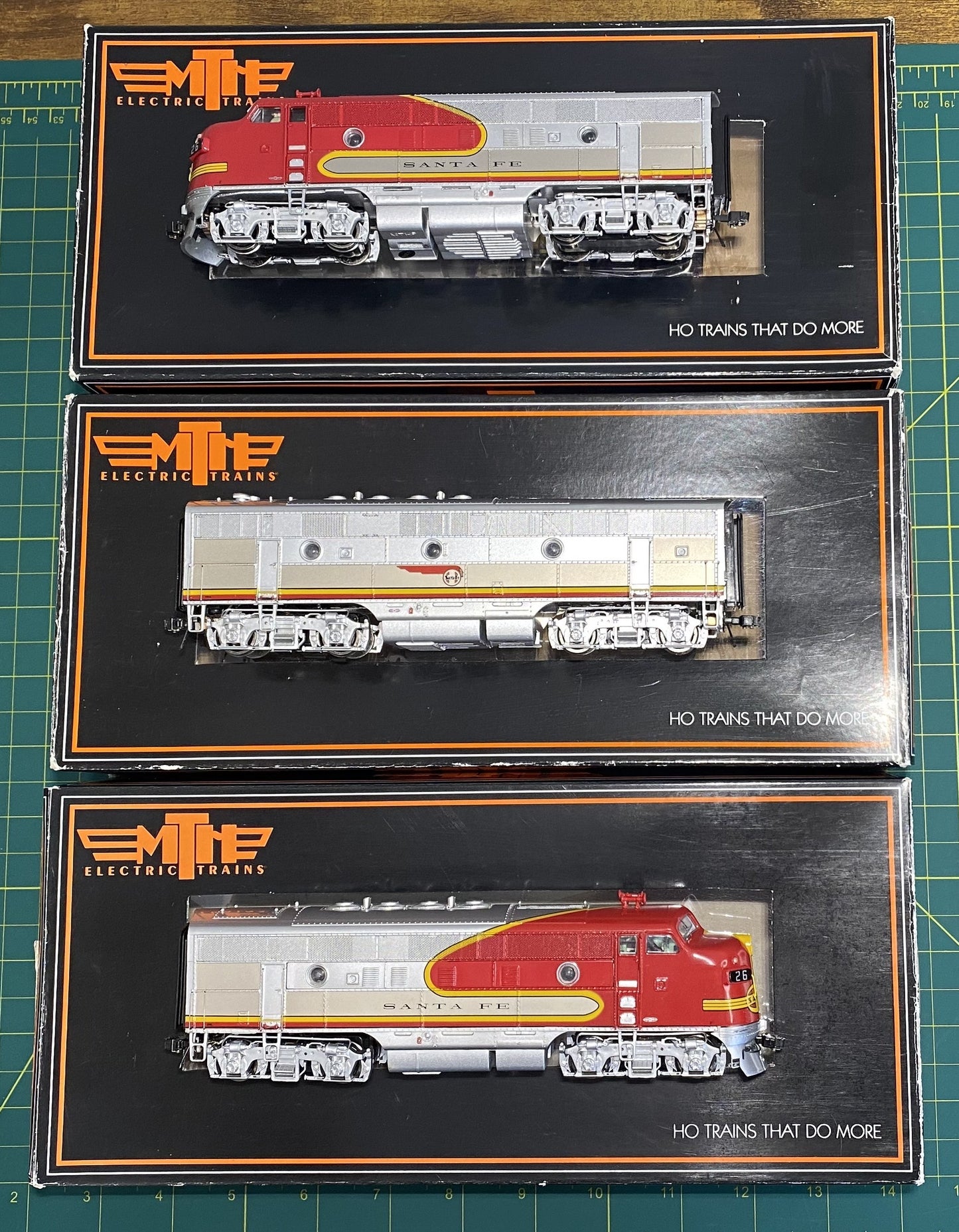 Santa Fe MTH 80-2185-1 HO Scale F-3 A/B/A Set With Proto-Sound 3.0