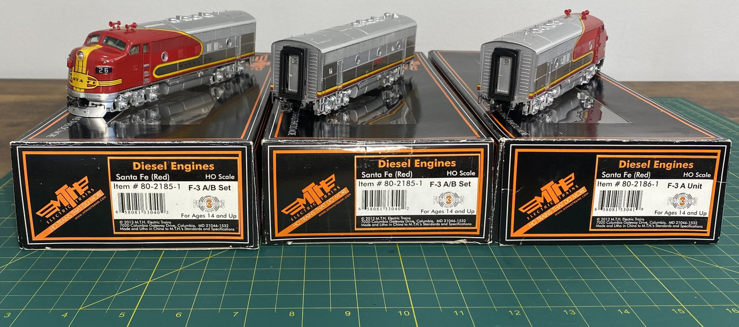 Santa Fe MTH 80-2185-1 HO Scale F-3 A/B/A Set With Proto-Sound 3.0