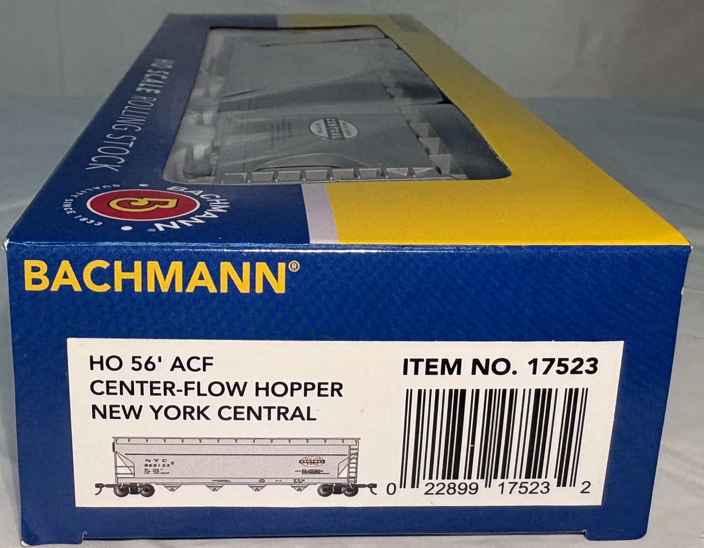 Bachmann 17523 56' ACF Center-Flow Hopper New York Central Gray #89213