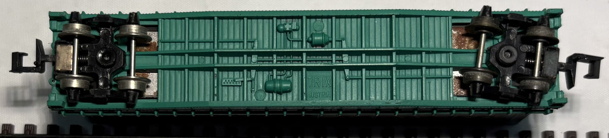 Trix 3148 N Penn Central Flat Car #50500 w/Burlington Piggyback Trailers