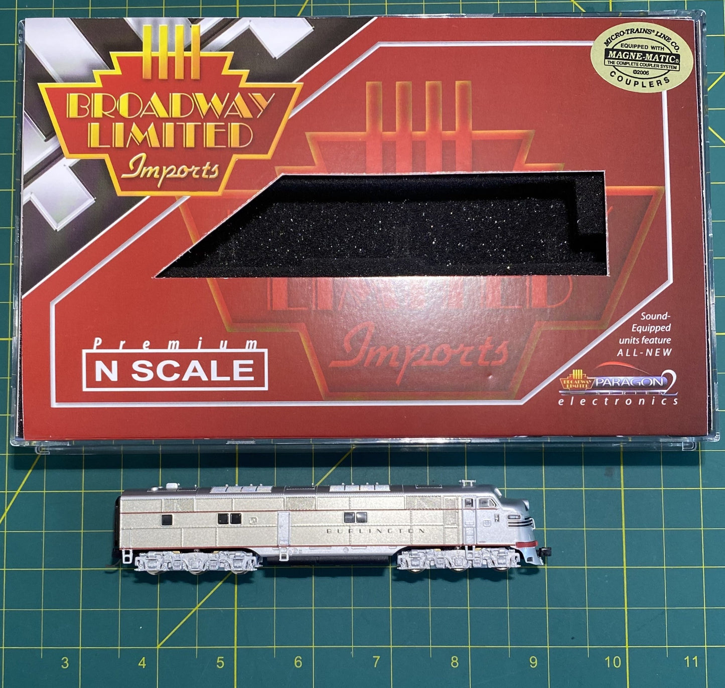 Broadway Limited 3224 N Scale Chicago, Burlington & Quincy EMD E7A Paragon2 #9917B