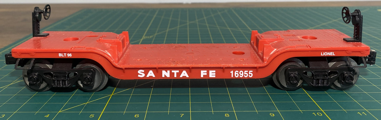 Lionel 6-16955 O Gauge Santa Fe Flatcar w/out Ertl Challenger