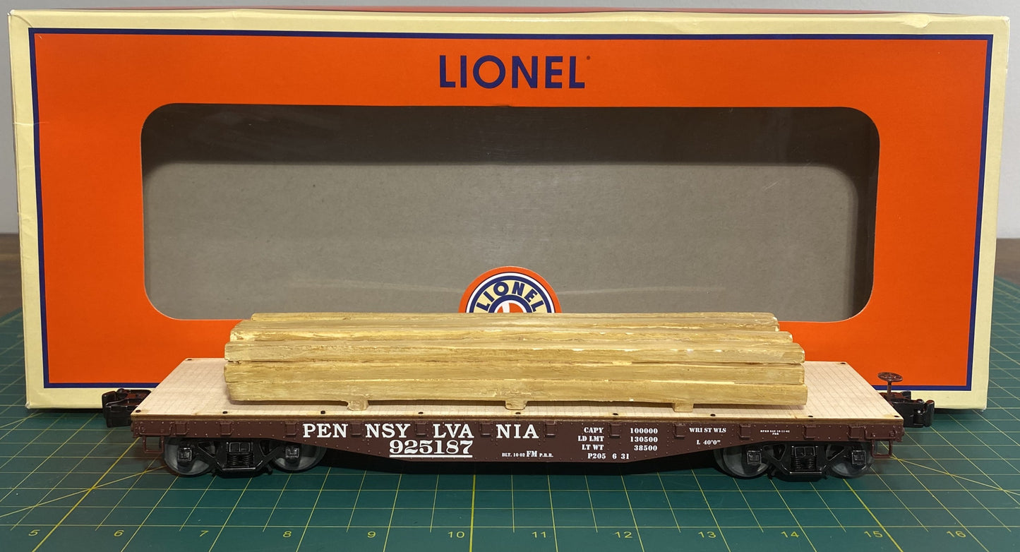 Lionel #6-82854 Pennsylvania 40' Flat w/ Lumber Load