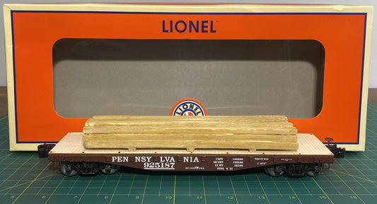 Lionel #6-82854 Pennsylvania 40' Flat w/ Lumber Load