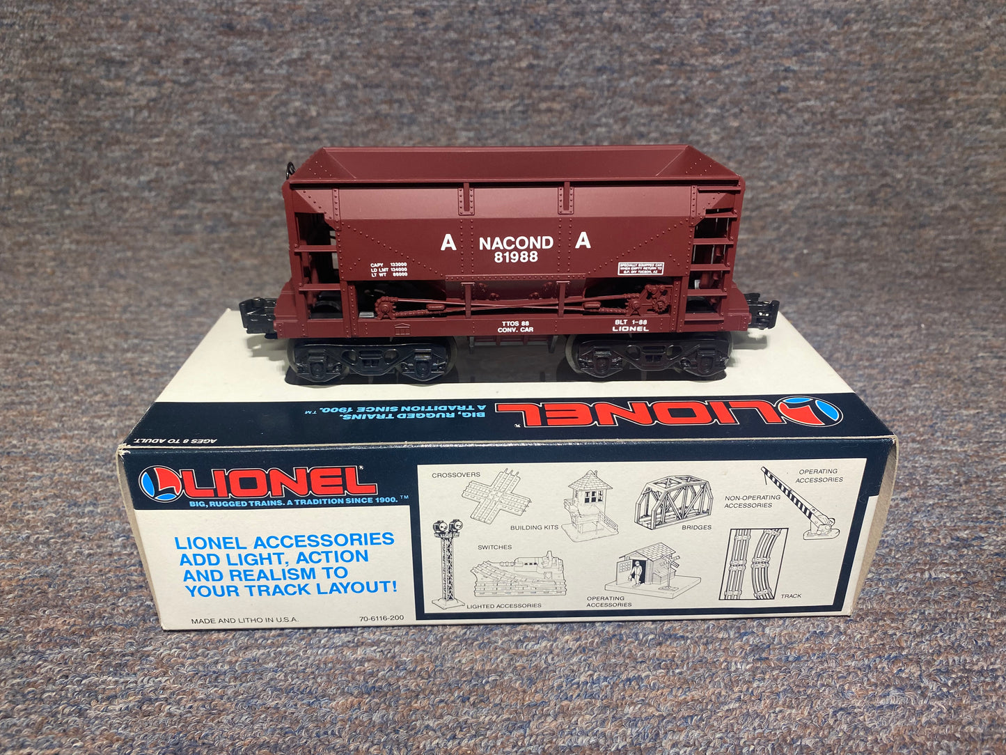 Lionel #6-17872 Rolling Stock 1988 T.T.O.S. Convention Car