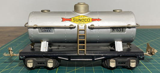 Lionel Pre War Tank Car 654 Aluminum