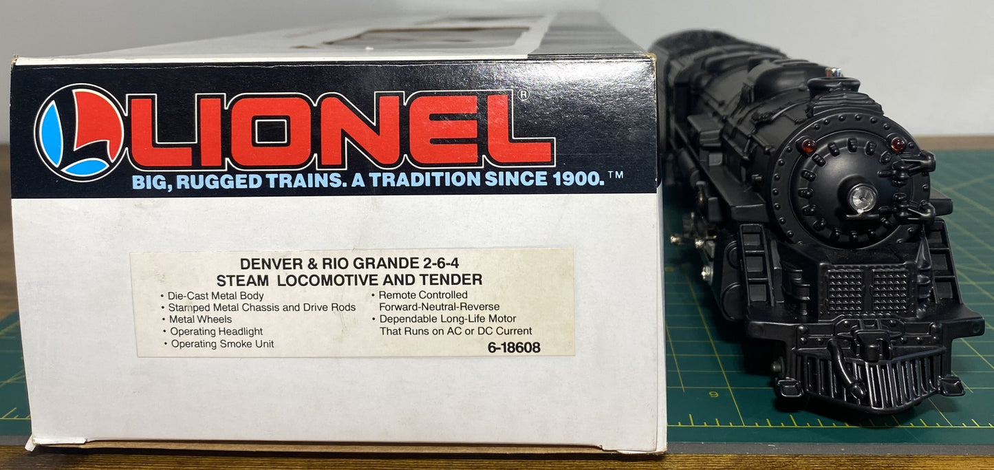 Lionel 6-18608 O Rio Grande 2-6-4 Steam Locomotive