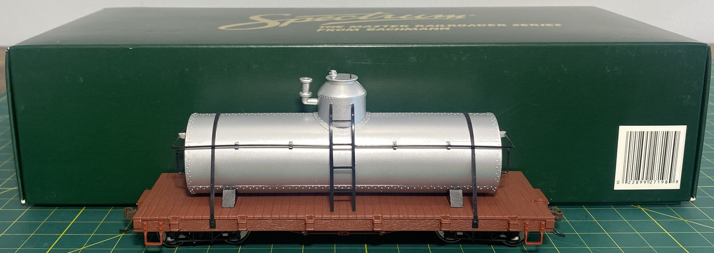 Bachmann Spectrum 27198 On30 Scale Painted & Unlettered Silver Tank Car