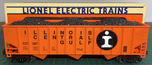 Lionel 6-17121 ICG Illinois Central Gulf 3-Bay Hopper w/ Coal Load