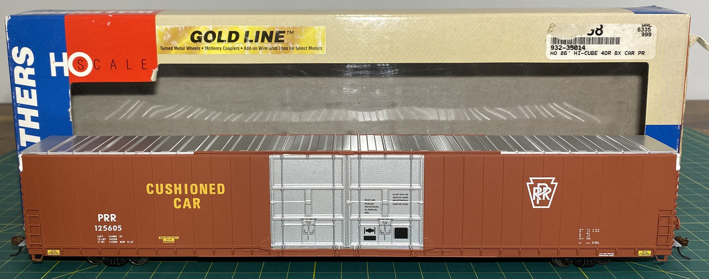 Walthers 932-35014 Gold Line 86’ Hi Cube Boxcar 4 Door PRR