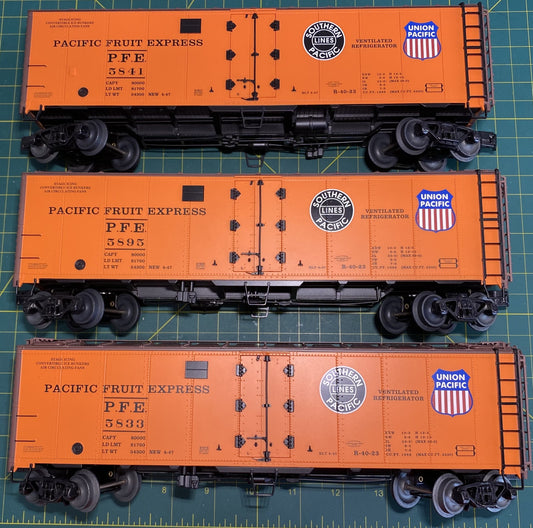 Lionel 6-81908 Pacific Fruit Express Steel Sided Reefer 3-Pack