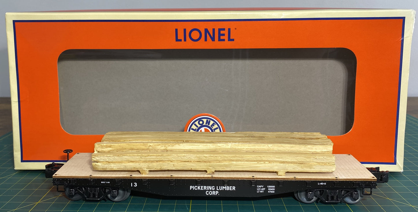 Lionel 6-82853 Pickering Lumber 40’ Flatcar w/Lumber Load