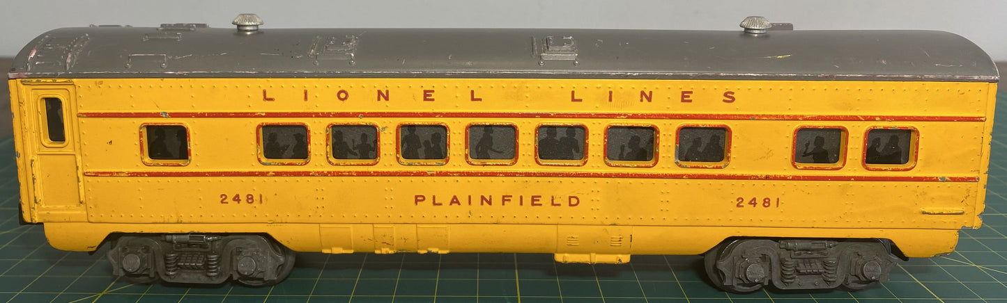Lionel Post War 2481 Plainfield Pullman Car