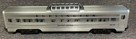 Lionel 9579 Burlington Silver Dome Vista Dome Passenger