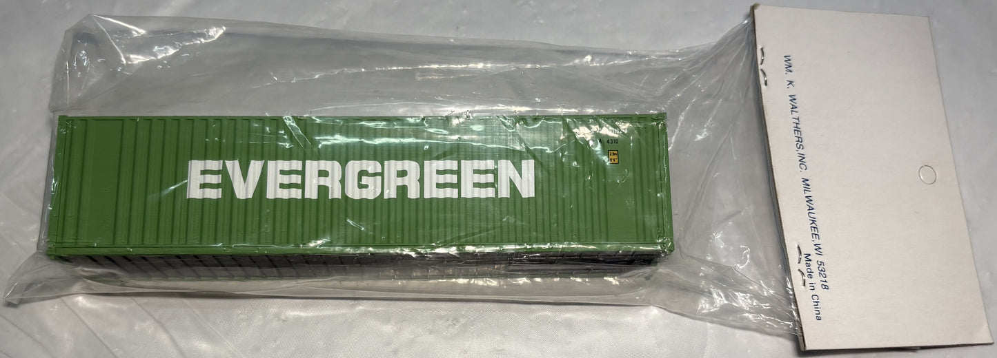 Walthers 933-1703 SceneMaster 40' Hi-Cube Corrugated Container w/Flat Roof Evergreen