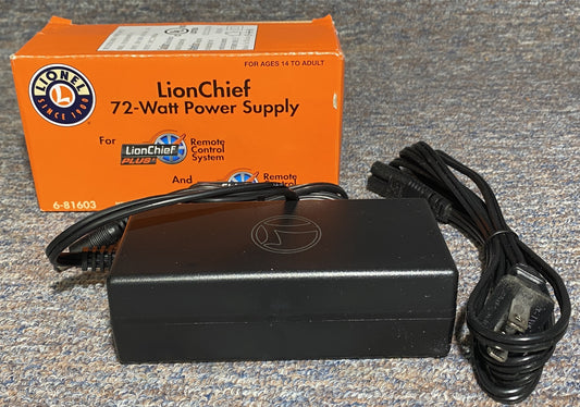 Lionel Modern #81603 LionChief 72-Watt Power Supply