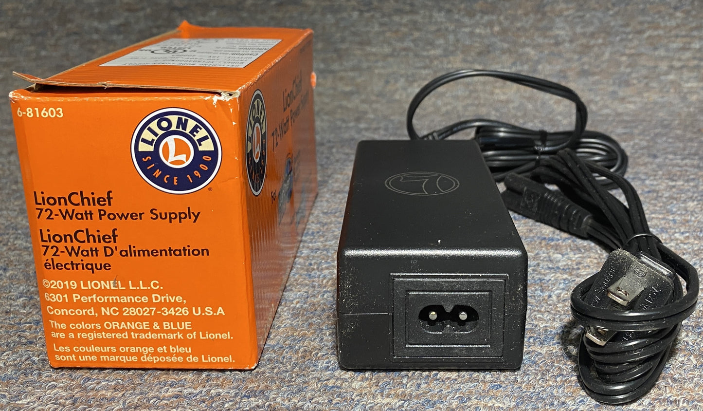 Lionel Modern #81603 LionChief 72-Watt Power Supply