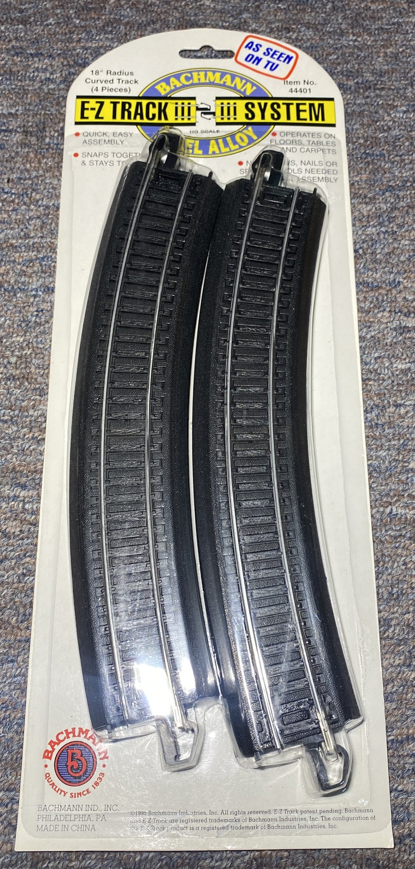 Bachmann #44401 18" Radius Curved Track (4 Pieces)