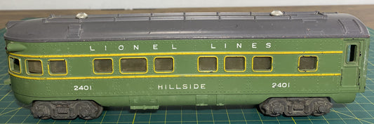 Lionel Post War 2401 Observation Car Hillside