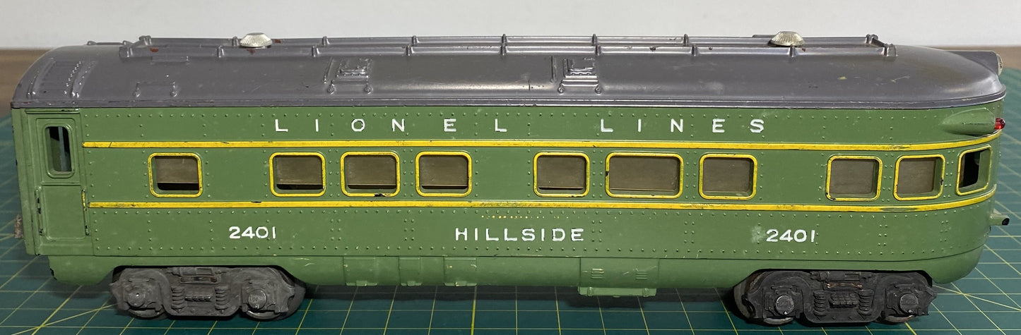 Lionel Post War Observation Car Hillside 2401