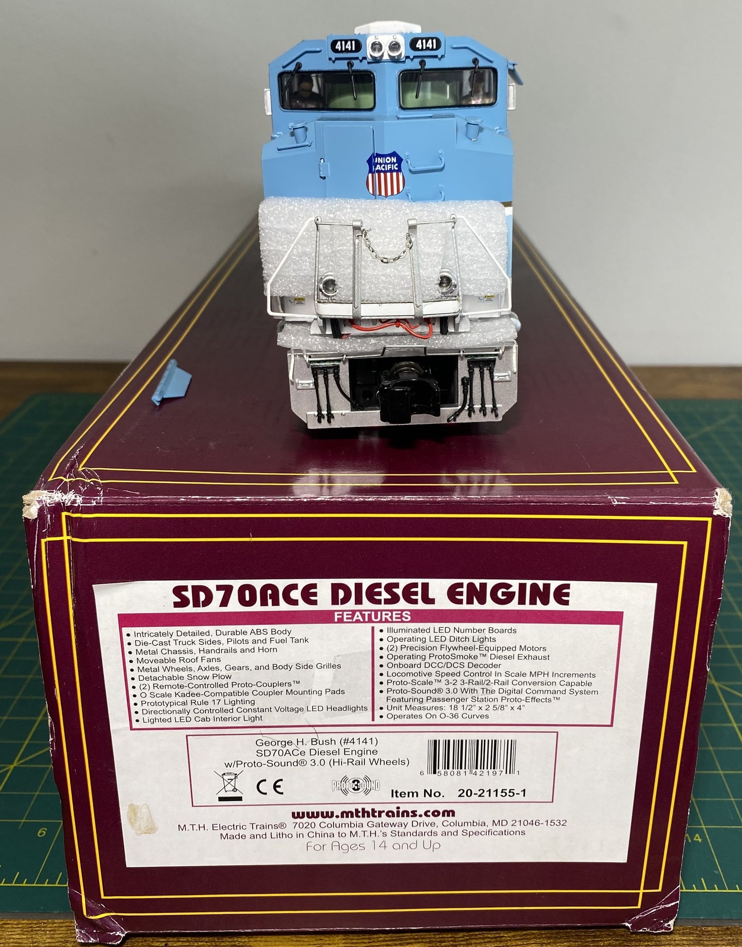 MTH Premier 20-21155-1 George H. Bush SD70ACe Diesel Engine w/Proto-Sound 3.0