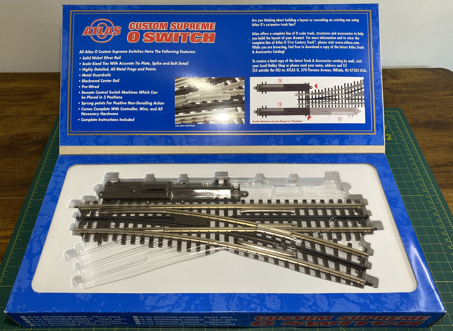 Atlas Nicke Silver Right Hand Remote Switch O Gauge 6073