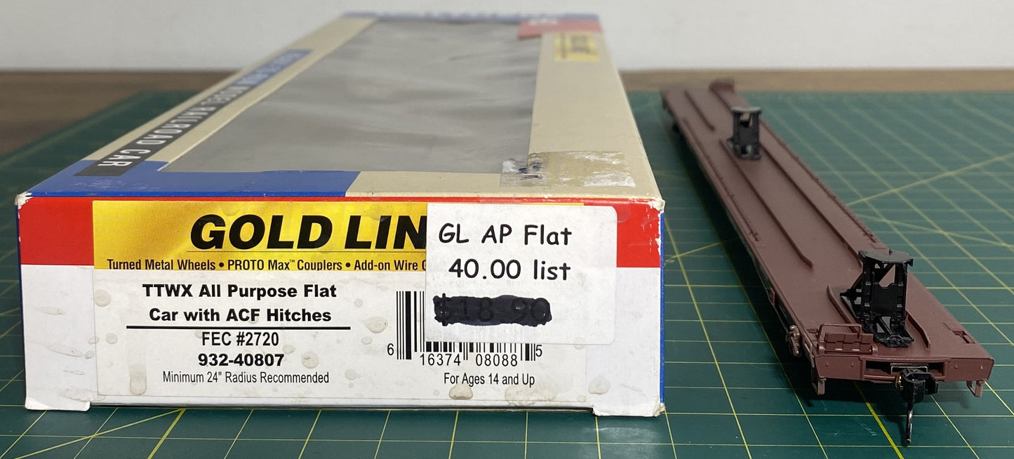 Walthers 89' Flatcar w/ACF Hitches Florida East Coast