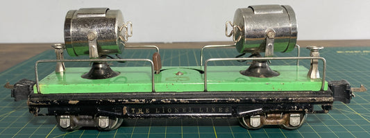 Lionel Pre War 820 Search light Car Green