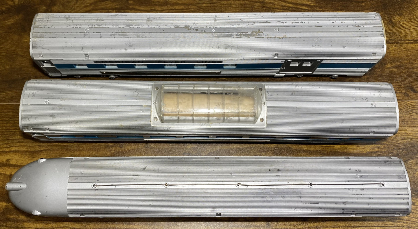American Flyer #660, #661, #662 and #663 Blue Passenger Cars