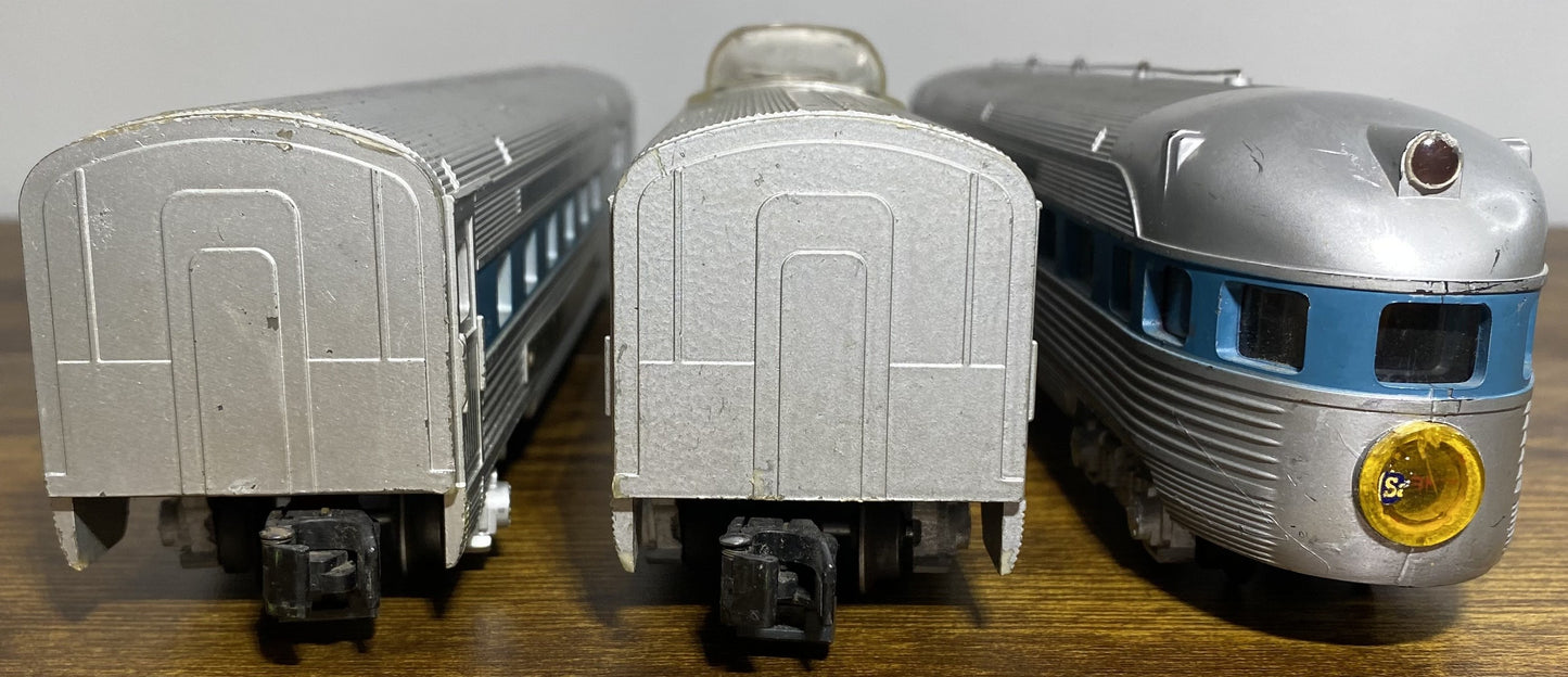 American Flyer #660, #661, #662 and #663 Blue Passenger Cars