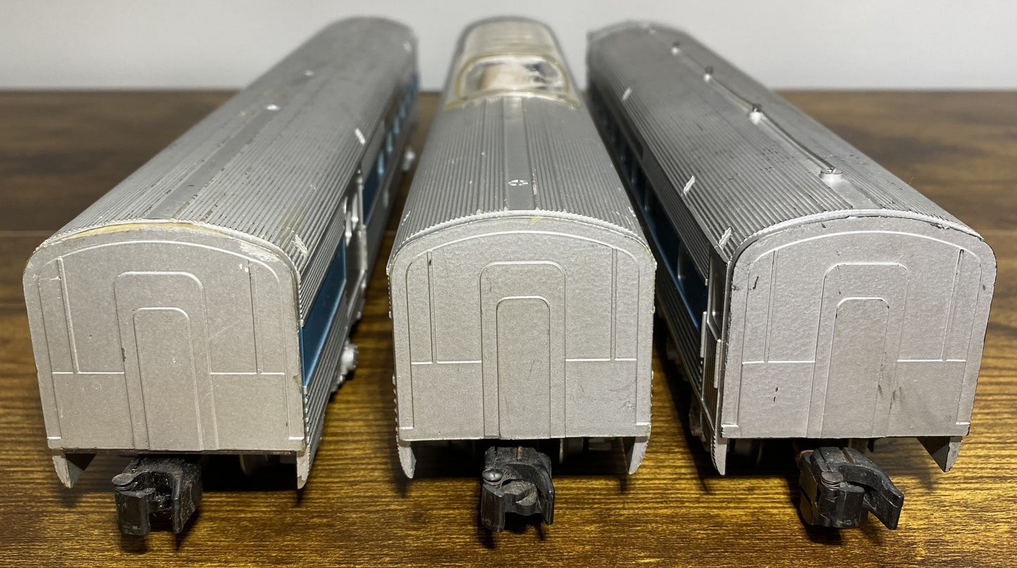 American Flyer #660, #661, #662 and #663 Blue Passenger Cars