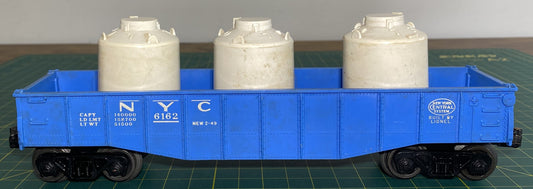 Lionel Post War 6162 Gondola w/Milk Cans