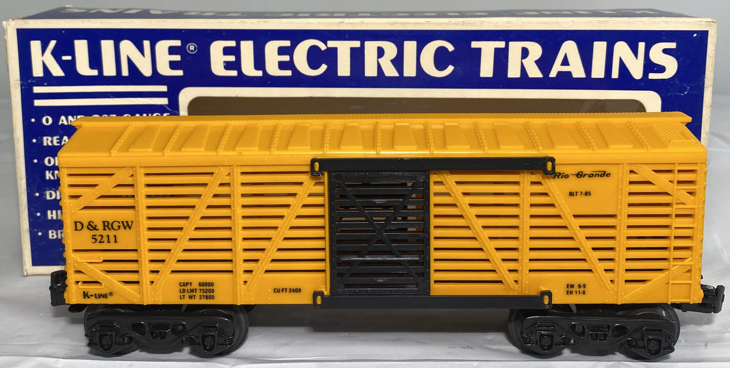 K-Line K-5211 D&RGW Rio Grande Stock Car